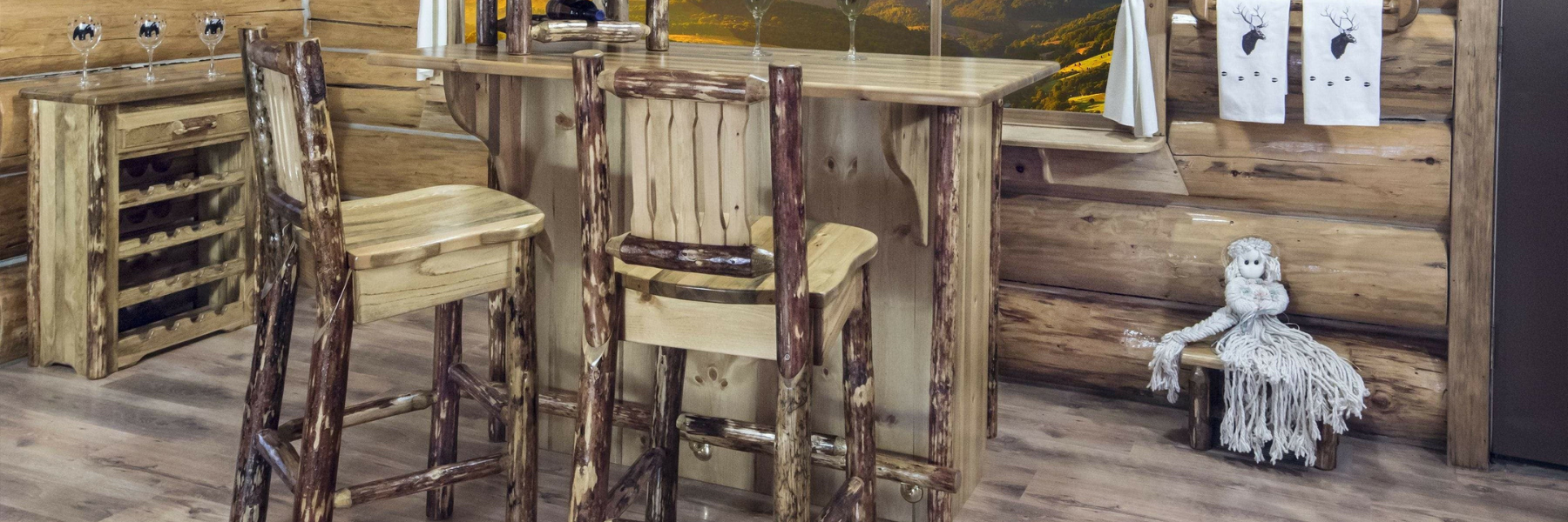 rustic bar stools