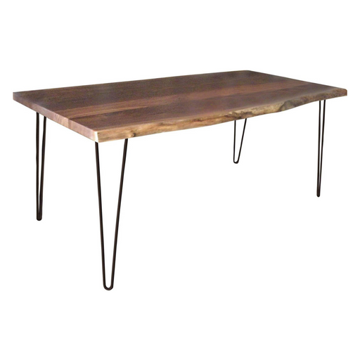 Barkman Furniture Live Edge Dining-Table with Steel Hairpin Base - Rustic Furniture Marketplace