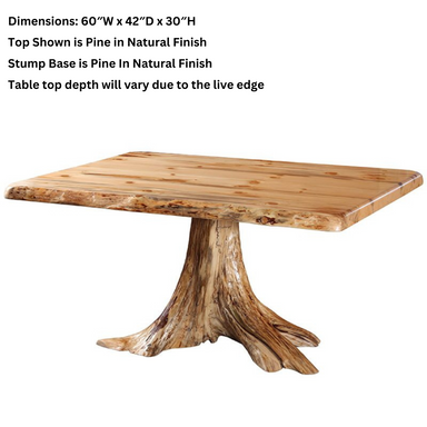 Barkman Furniture Live Edge Single Stump Table - Rustic Furniture Marketplace