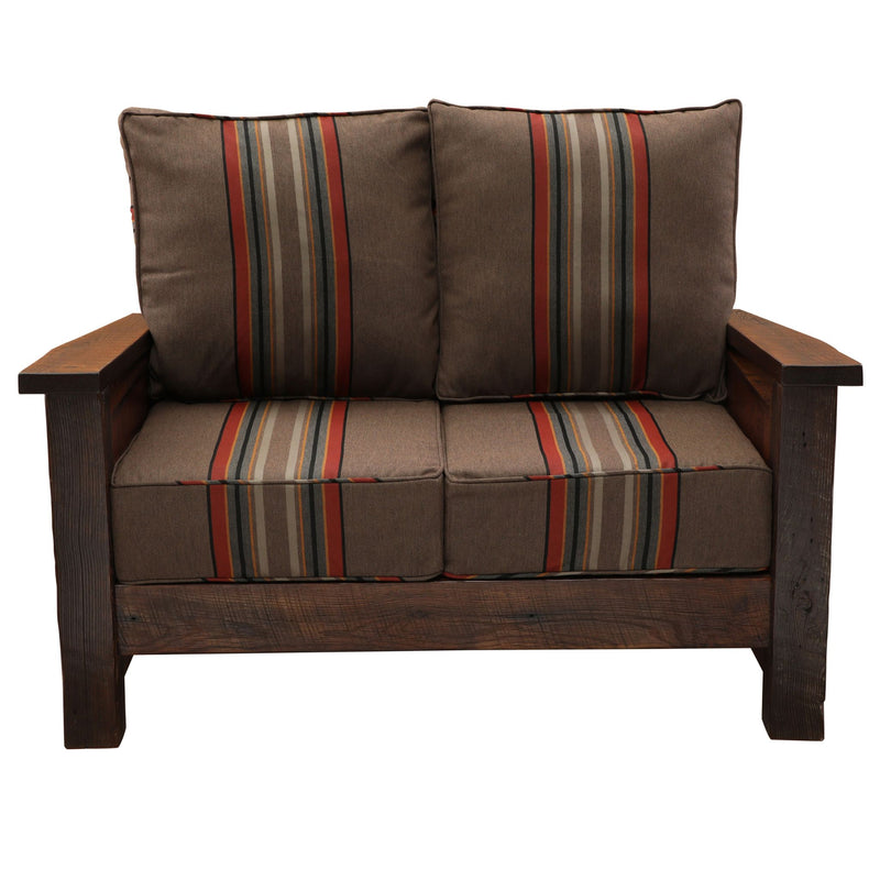 Barnwood Framed Loveseat with cushions