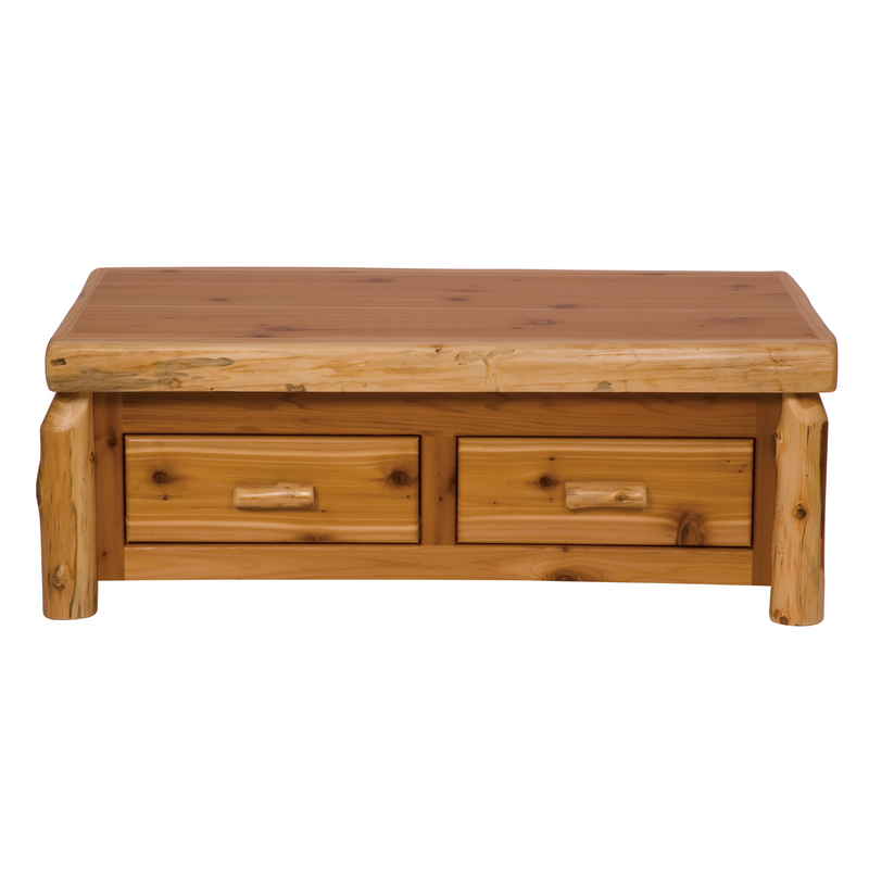Fireside Lodge Cedar Log Modern Lift Top Coffee Table