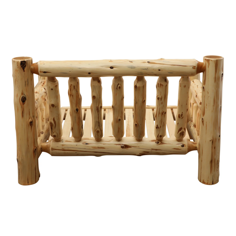 Fireside Lodge Cedar Log Loveseat Frame Back - Rustic Furniture Marketplace