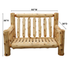 Fireside Lodge Cedar Log Loveseat Frame Dimensions - Rustic Furniture Marketplace