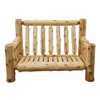 Fireside Lodge Cedar Log Loveseat Frame Front - Rustic Furniture Marketplace