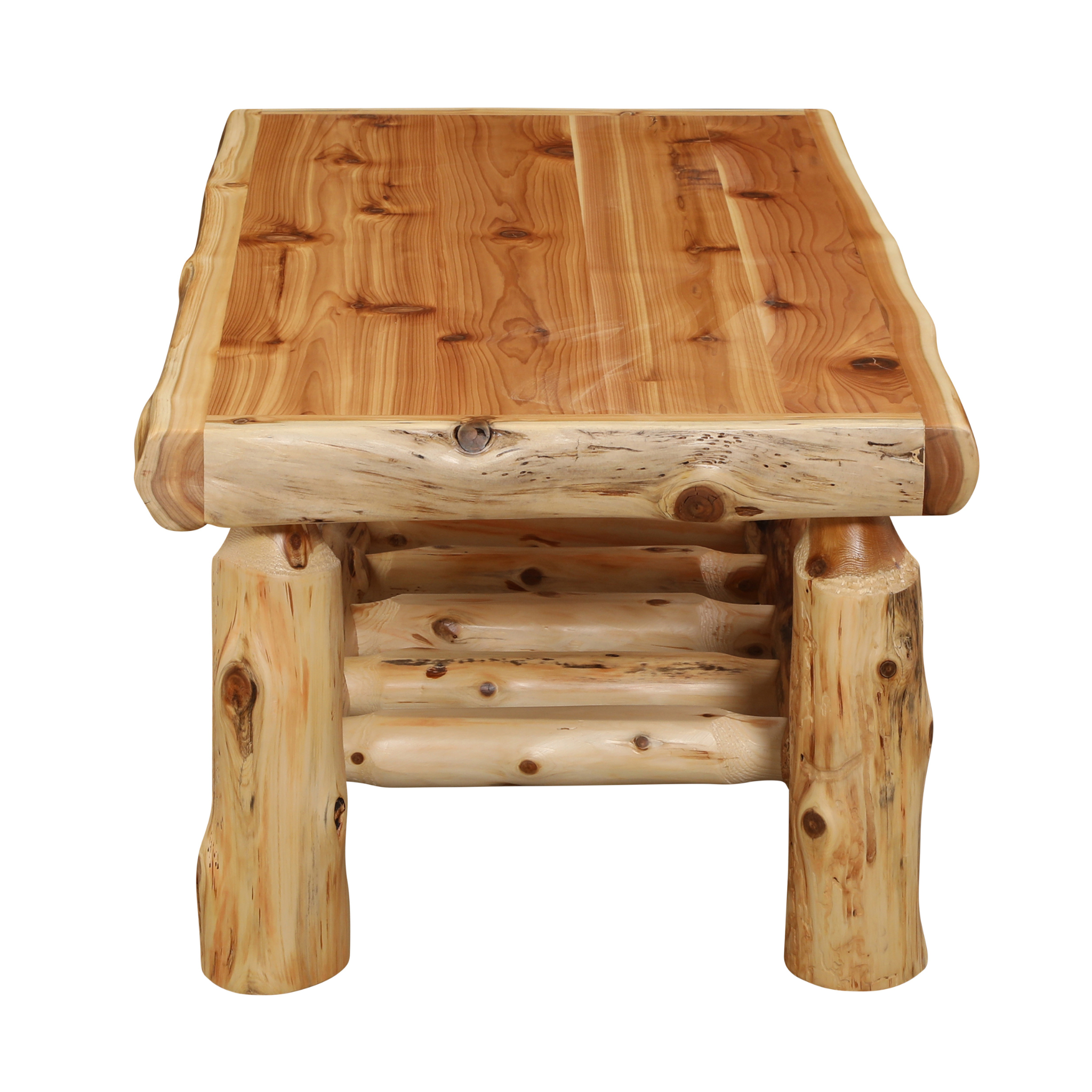 Fireside Lodge Cedar Log Coffee Table - Thumbnail 2