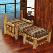 Fireside Lodge Futon Chair Folded - Rustic Furniture Marketplace