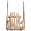 Lakeland Mills Cedar Log Single Chair Porch Swing