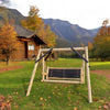 Lakeland Mills ThermaFusion 4-Foot Yard Swing in Backyard with Mountains - Rustic Furniture Marketplace