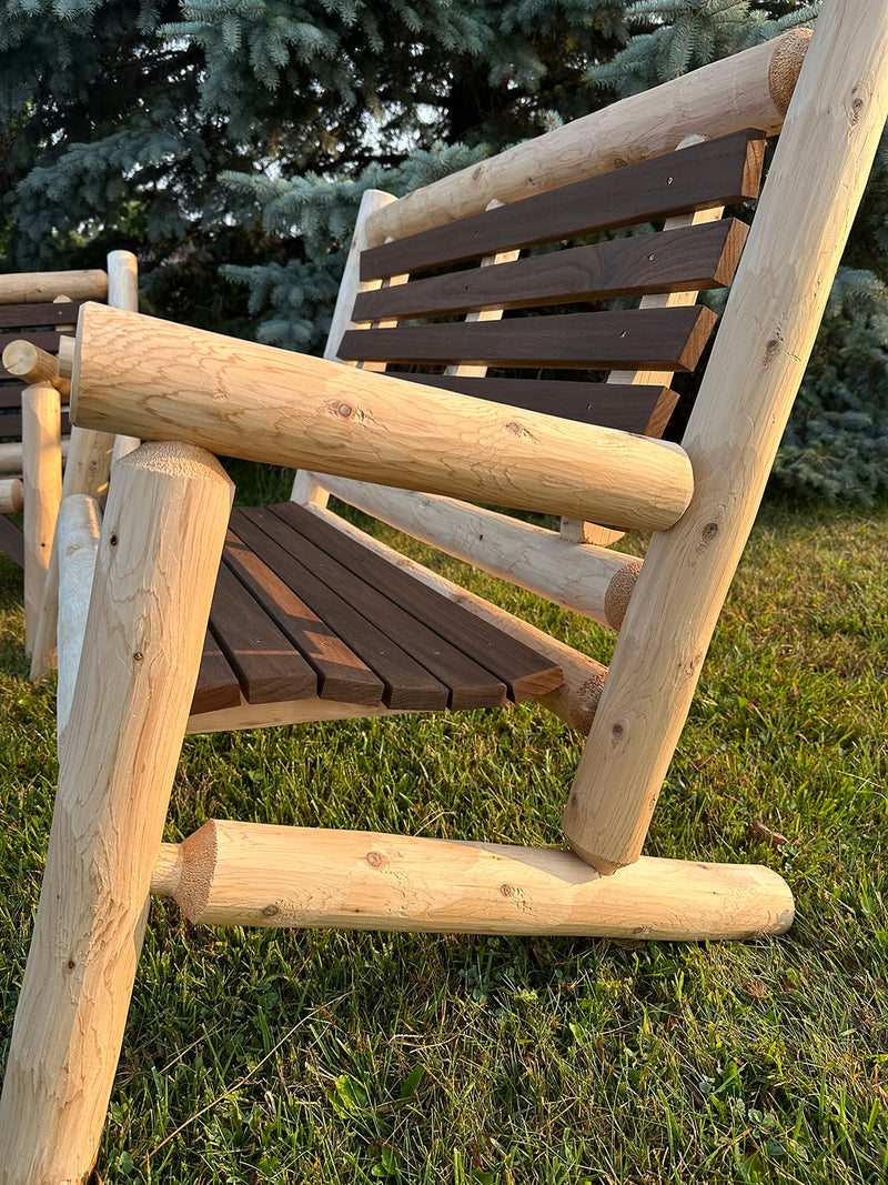 Lakeland Mills ThermaFusion 5-Foot Outdoor Loveseat Side View in Clear Finish - Rustic Furniture Marketplace