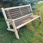 Lakeland Mills ThermaFusion 5-Foot Outdoor Loveseat in Natural Finish - Rustic Furniture Marketplace