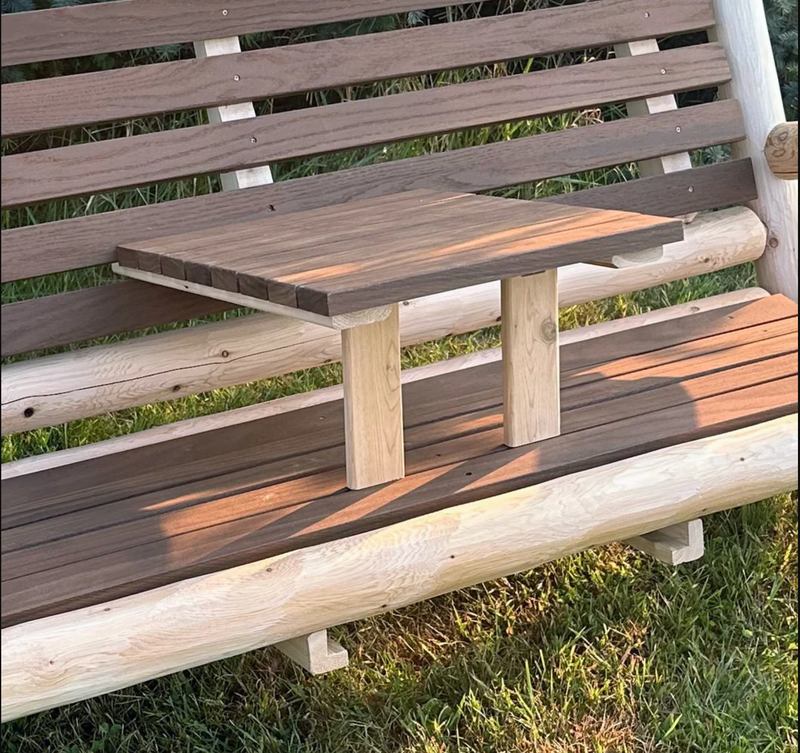 Lakeland Mills ThermaFusion 5-Foot Yard Swing with Center Table - Rustic Furniture Marketplace