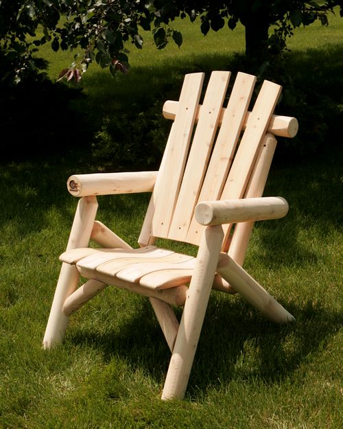 Moon Valley Rustic Cedar Log Lawn Chairs with Table