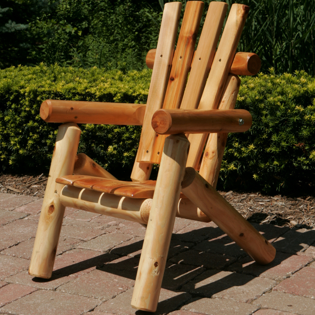Moon Valley Rustic Cedar Log Outdoor Lounge Chair