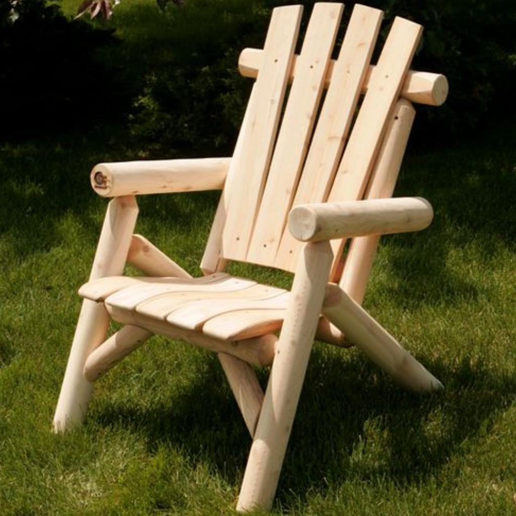 Moon Valley Rustic Cedar Log Outdoor Lounge Chair