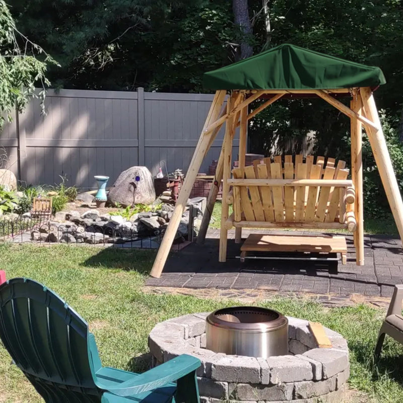 Moon Valley Rustic Double Glider Swing