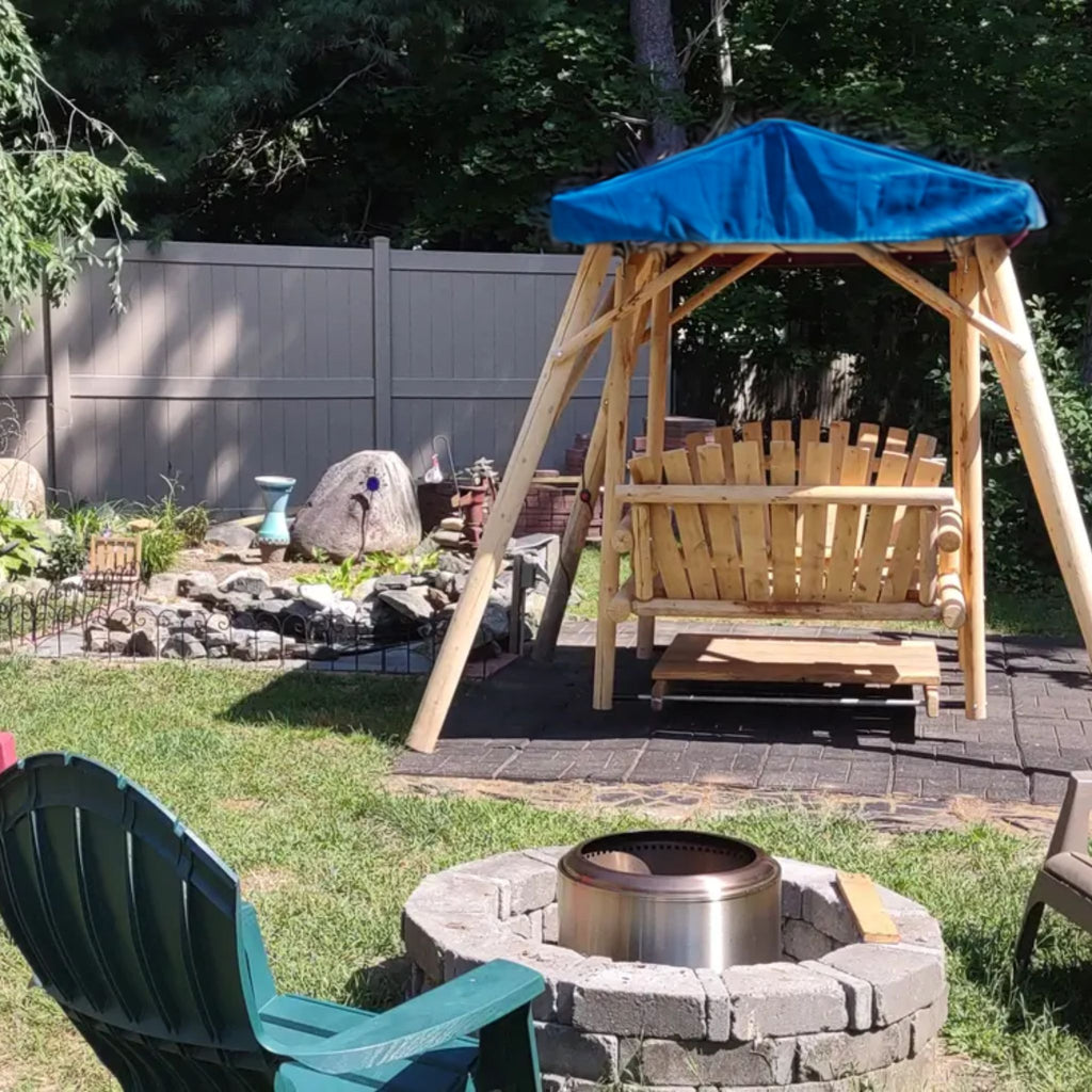 Moon Valley Rustic Double Glider Swing