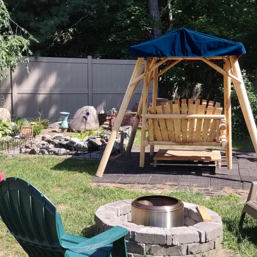 Moon Valley Rustic Double Glider Swing