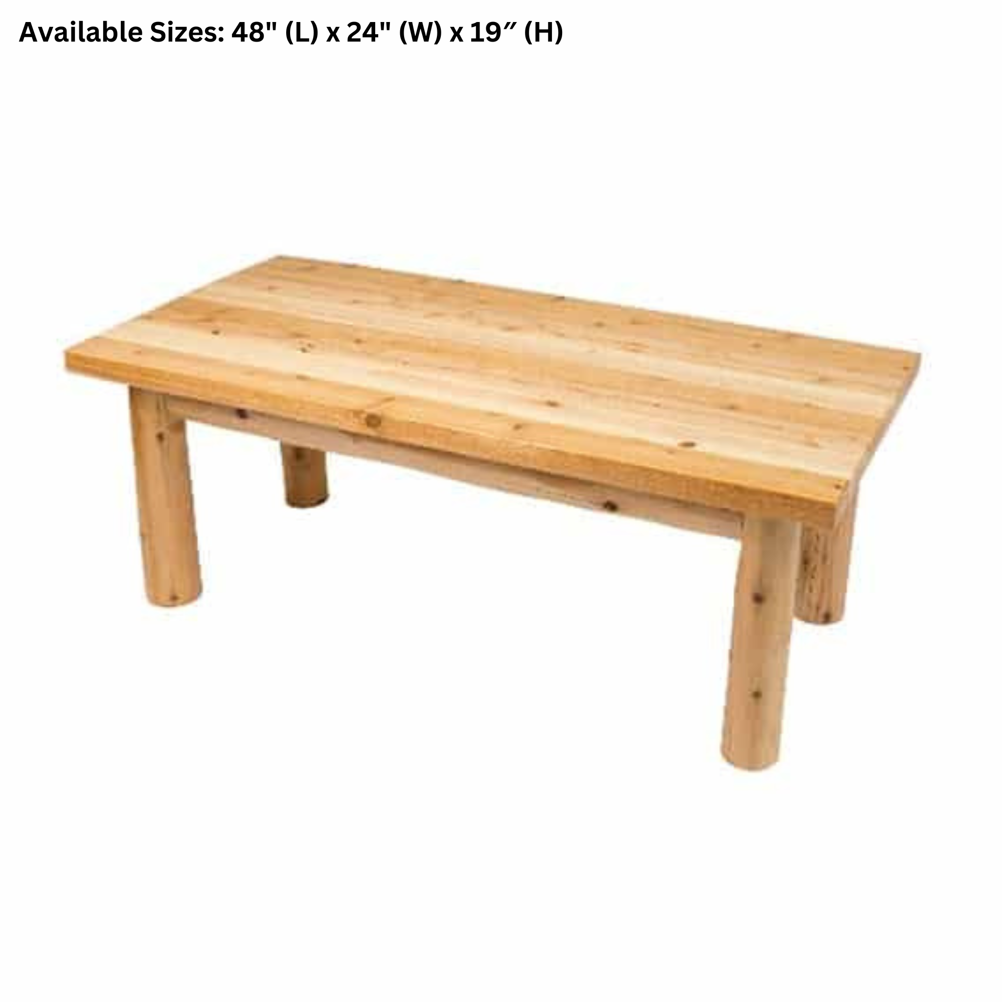 Rocky Top Rustic Cedar Cocktail Table - Rustic Furniture Marketplace