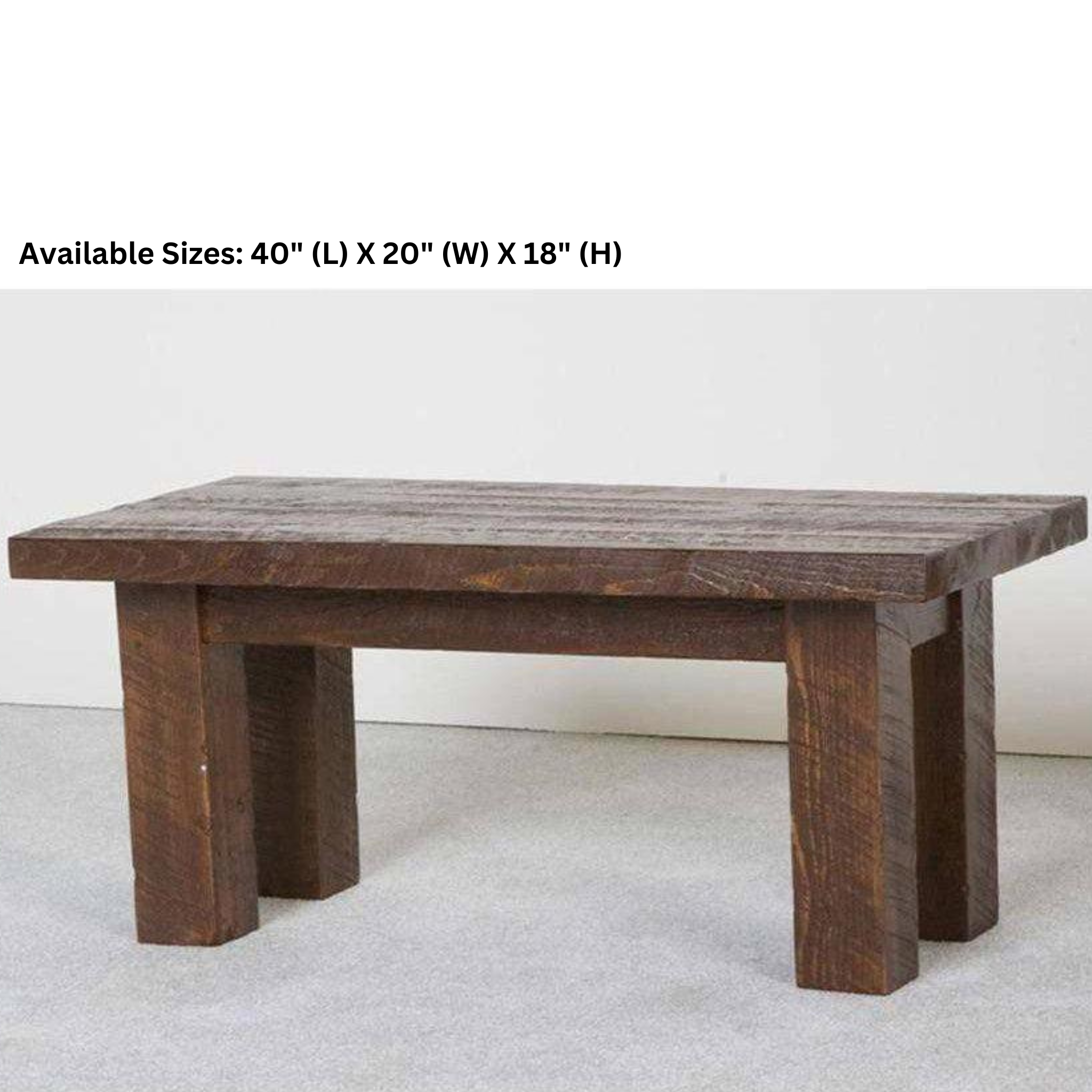 Viking Log Barnwood Coffee Table Dark Finish - Rustic Furniture Marketplace