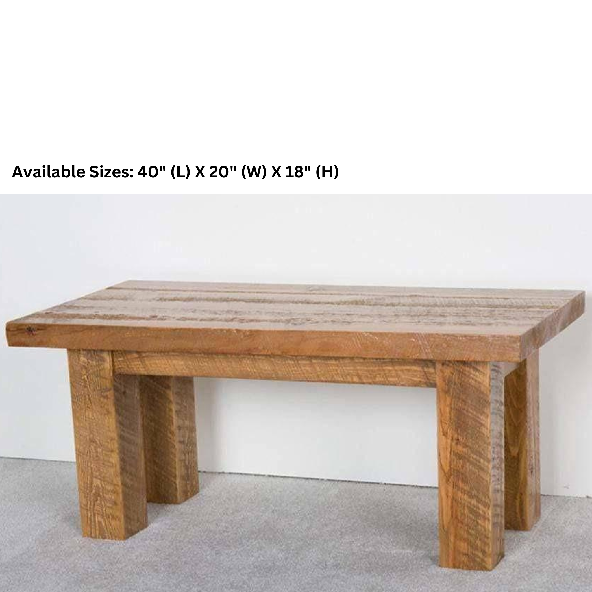 Viking Log Barnwood Coffee Table Honey Pine Finish - Rustic Furniture Marketplace