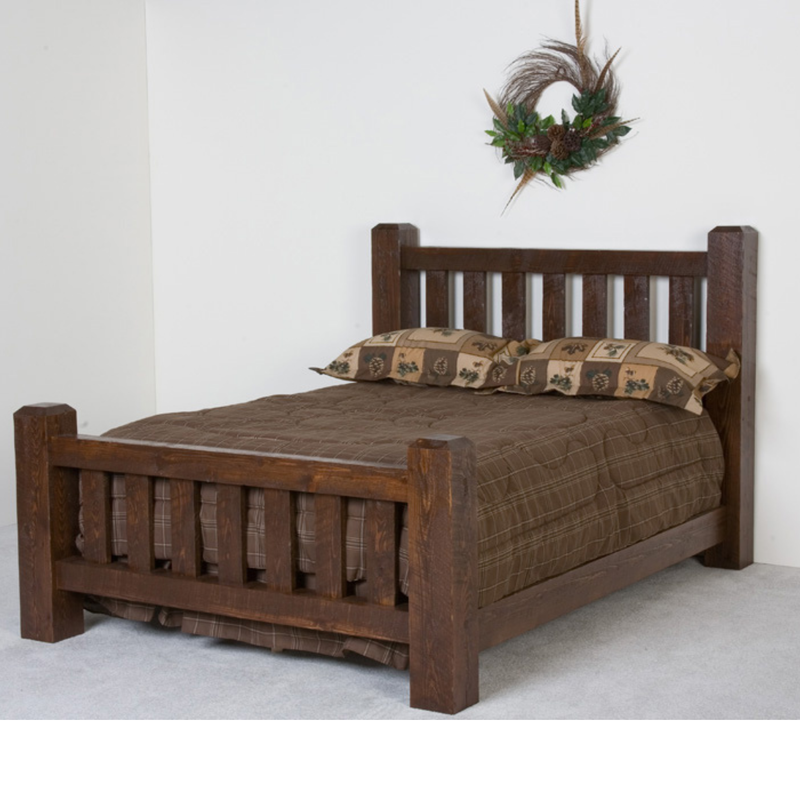 Viking Log Lumberjack Barnwood Rustic Bedroom Set