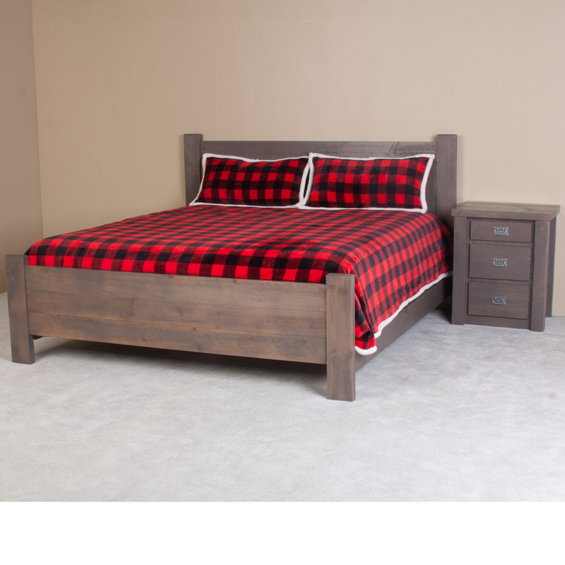 Viking Log Mustang Barnwood Rustic Bedroom Set