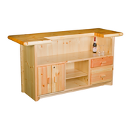 Viking Log 84-Inch Northwoods Home Bar Back - Rustic Furniture Marketplace