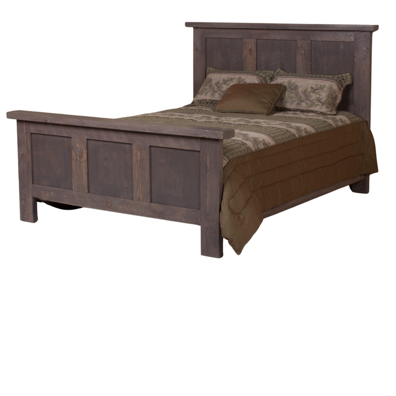 Viking Log Pioneer Barnwood Rustic Bedroom Set