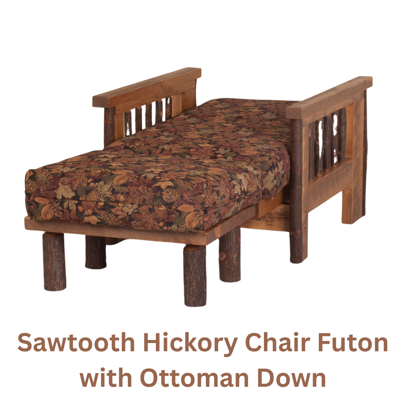 Viking Log Sawtooth Hickory Futon