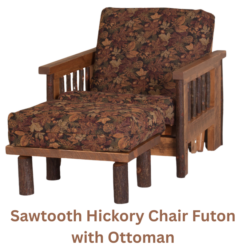 Viking Log Sawtooth Hickory Futon