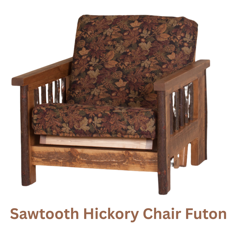 Viking Log Sawtooth Hickory Futon