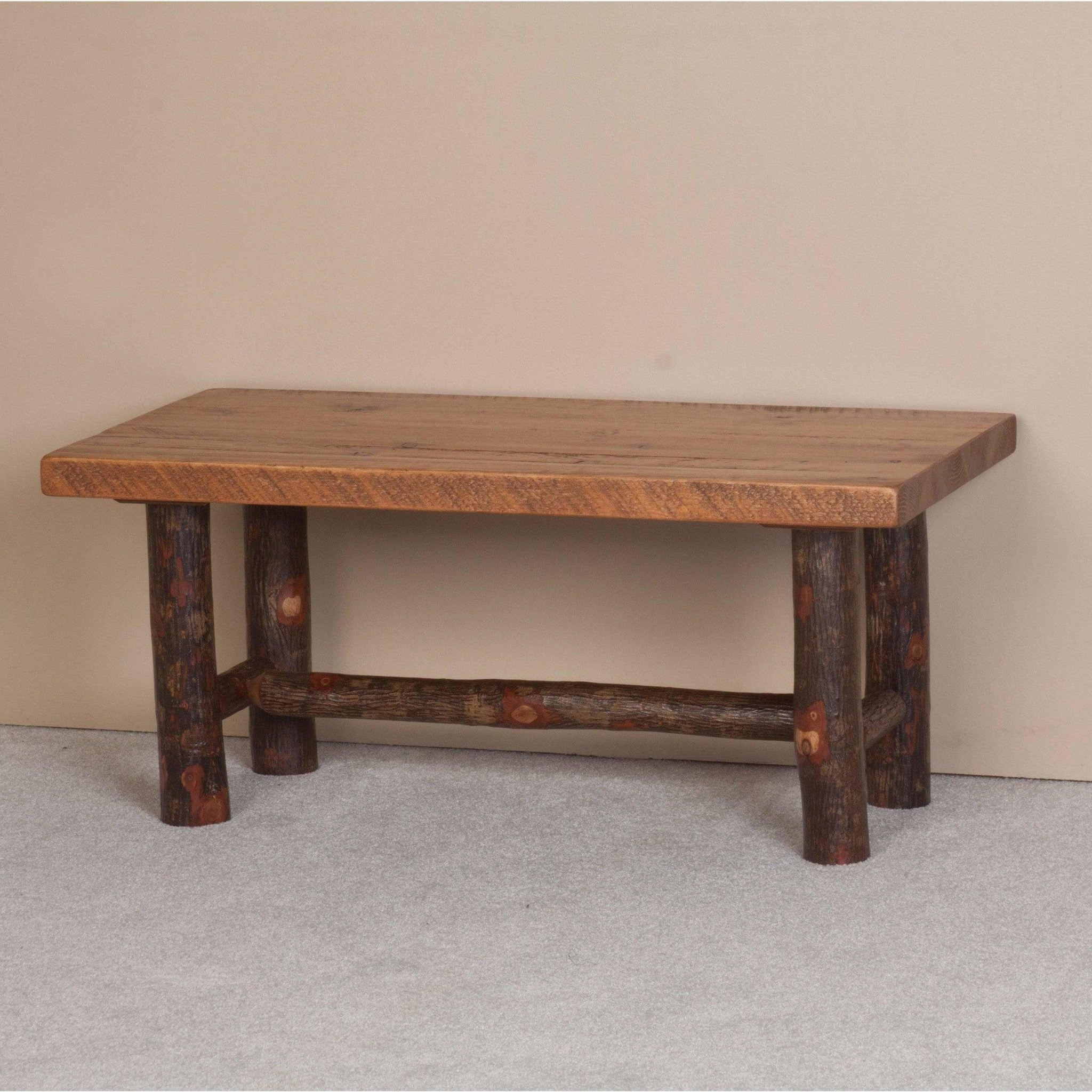 Viking Log Sawtooth Hickory Coffee Table - Rustic Furniture Marketplace