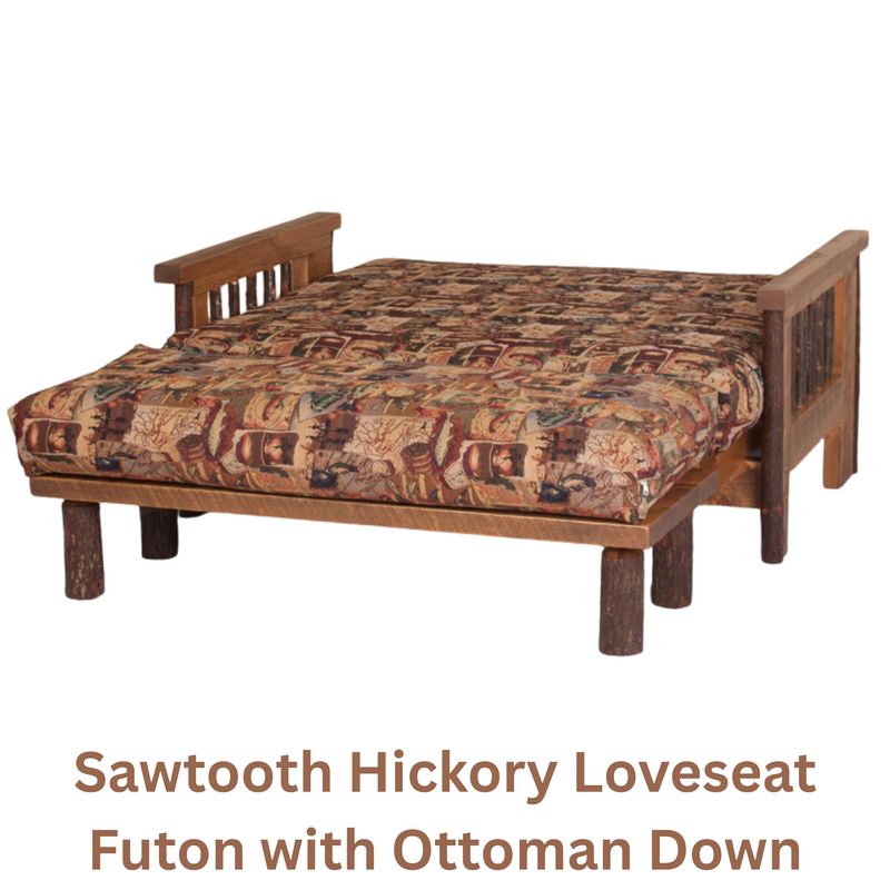 Viking Log Sawtooth Hickory Futon