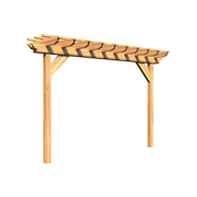 Creekvine Designs 4-Foot by 12-Foot Treated Pine Monterrey Pergola - Rustic Furniture Marketplace