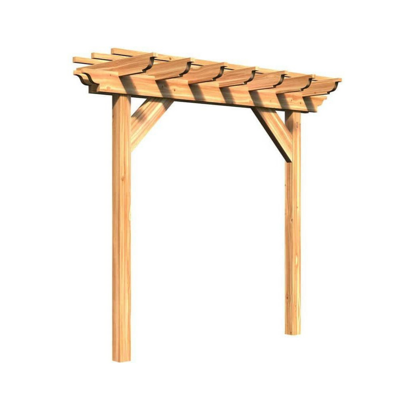 Creekvine Designs 4-Foot by 8-Foot Treated Pine Monterrey Pergola - Rustic Furniture Marketplace