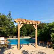 Creekvine Designs 4-Foot by 8-Foot Treated Pine Monterrey Pergola - Rustic Furniture Marketplace