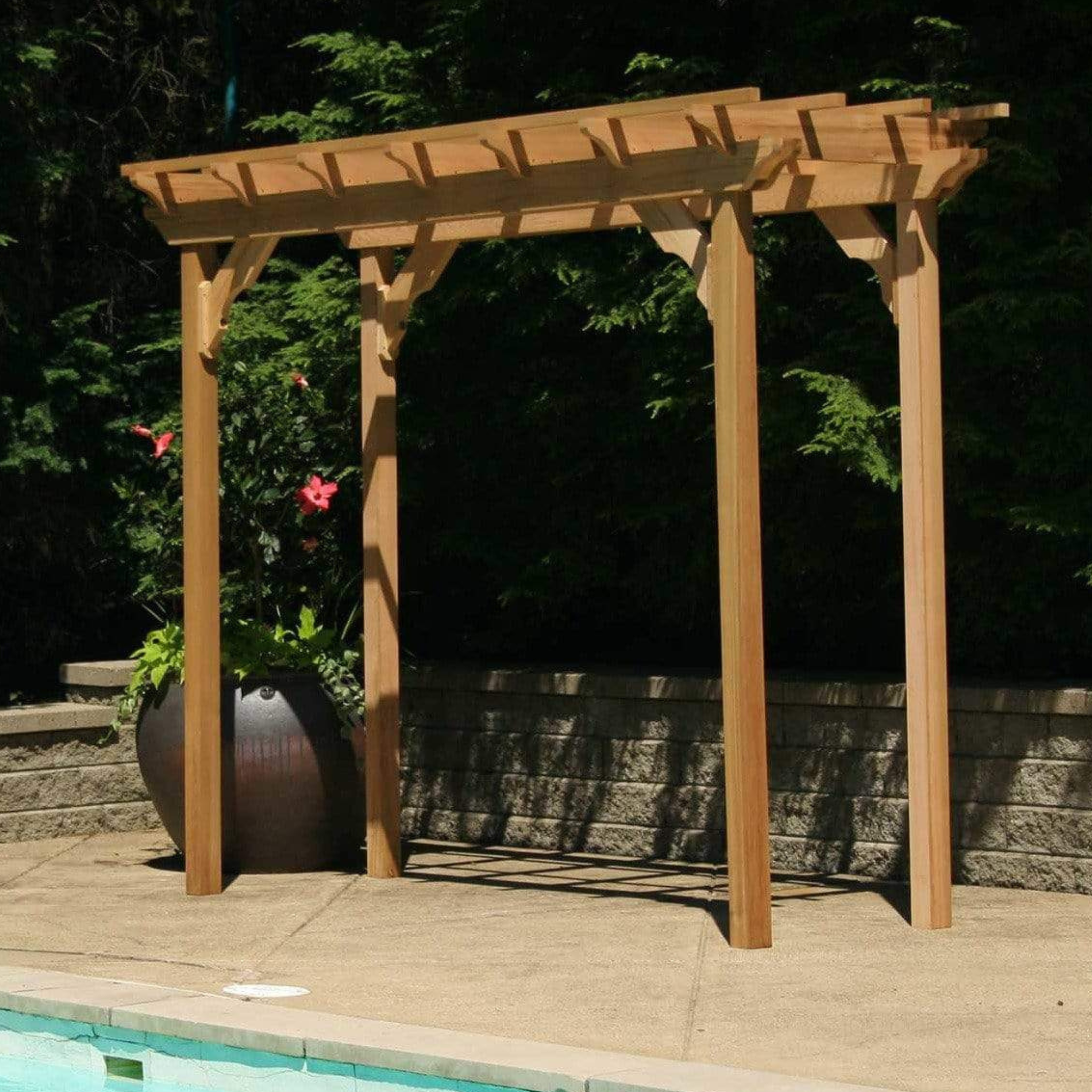 Creekvine Designs Red Cedar Courtyard Pergola - Rustic Furniture Marketplace