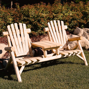 Lakeland Mills Cedar Log Tete-A-Tete in Park - Rustic Furniture Marketplace