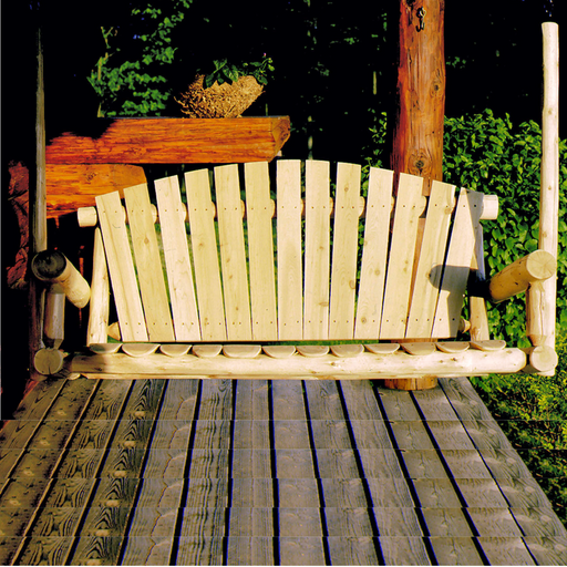 Lakeland Mills Cedar Log 5 Foot PorchS wing - Rustic Furniture Marketplace