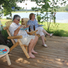 Lakeland Mills Cedar Log Tete-A-Tete with Couple - Rustic Furniture Marketplace
