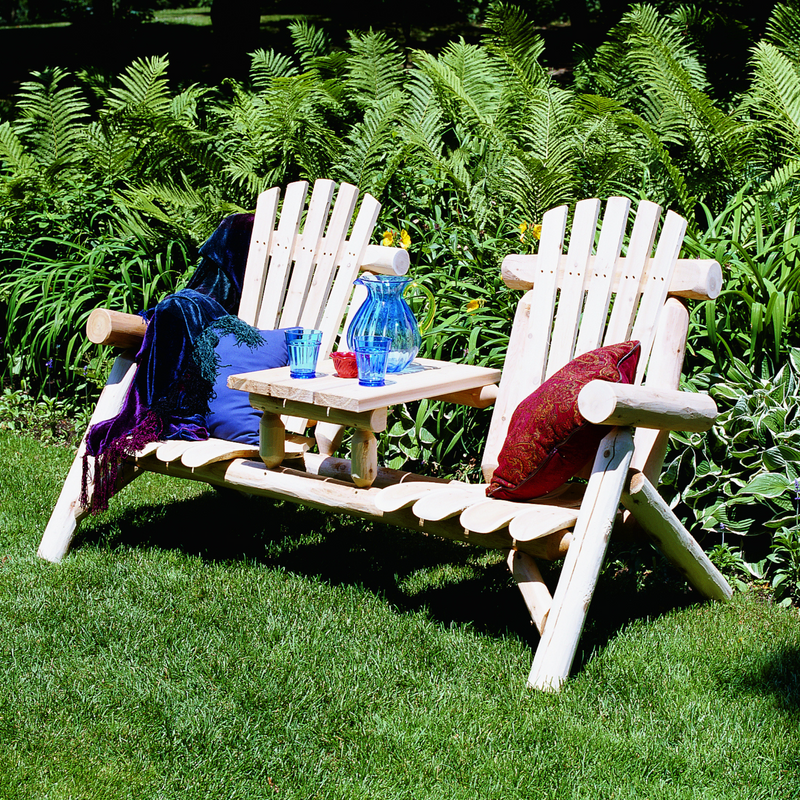 Lakeland Mills Cedar Log Tete-A-Tete - Rustic Furniture Marketplace