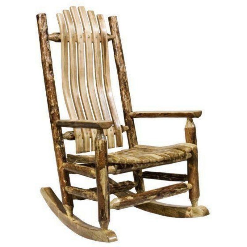 Montana Woodworks Glacier Country Collection Adult Log Rocker