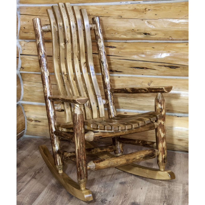 Montana Woodworks Glacier Country Collection Adult Log Rocker