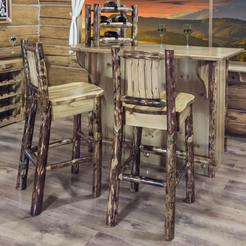 Montana Woodworks Glacier Country Collection Bar with Foot Rail