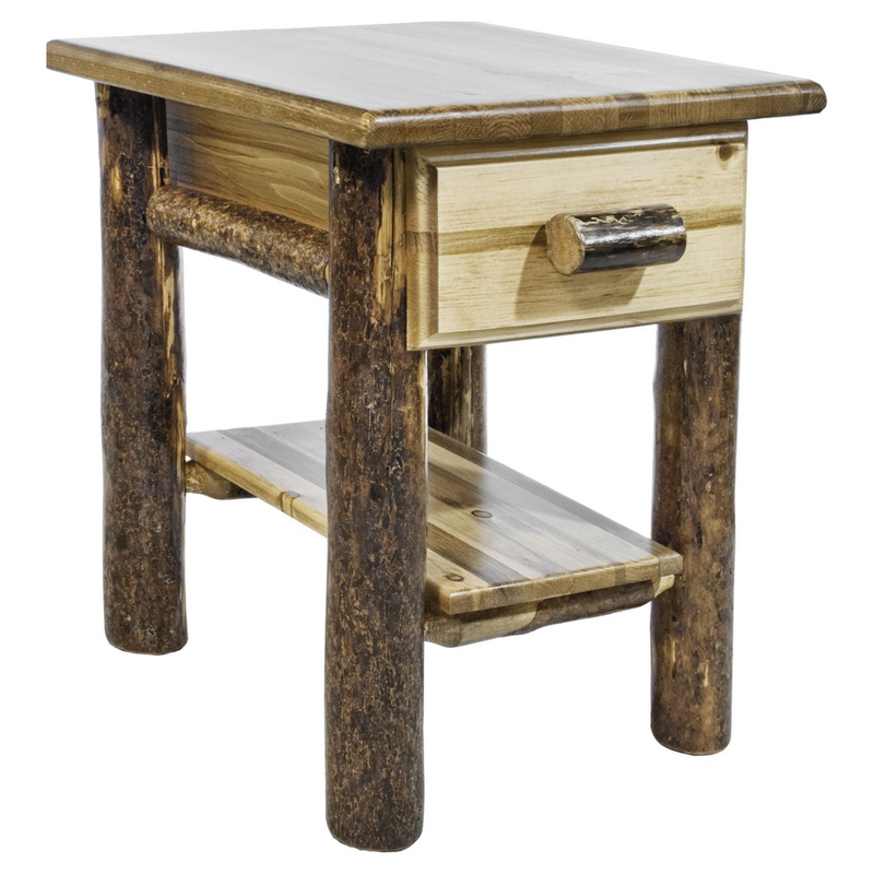 Montana Woodworks Glacier Country Collection Nightstand with Drawer & Shelf