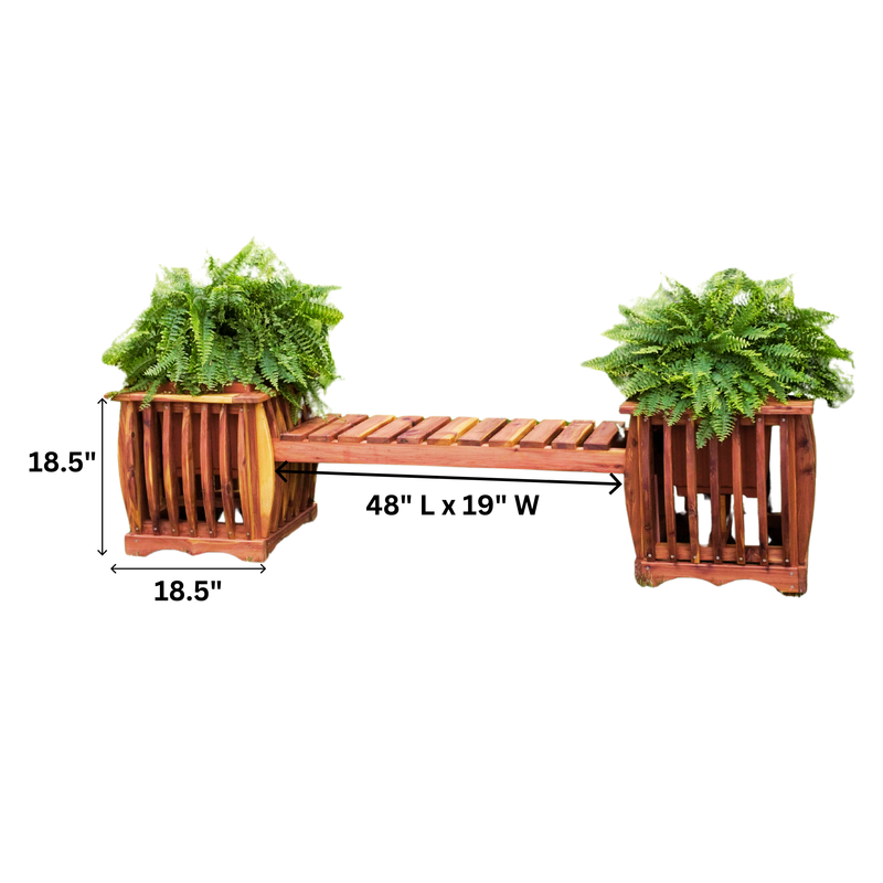 Nature’s Lawn & Patio Planters with Center Sitting Bench