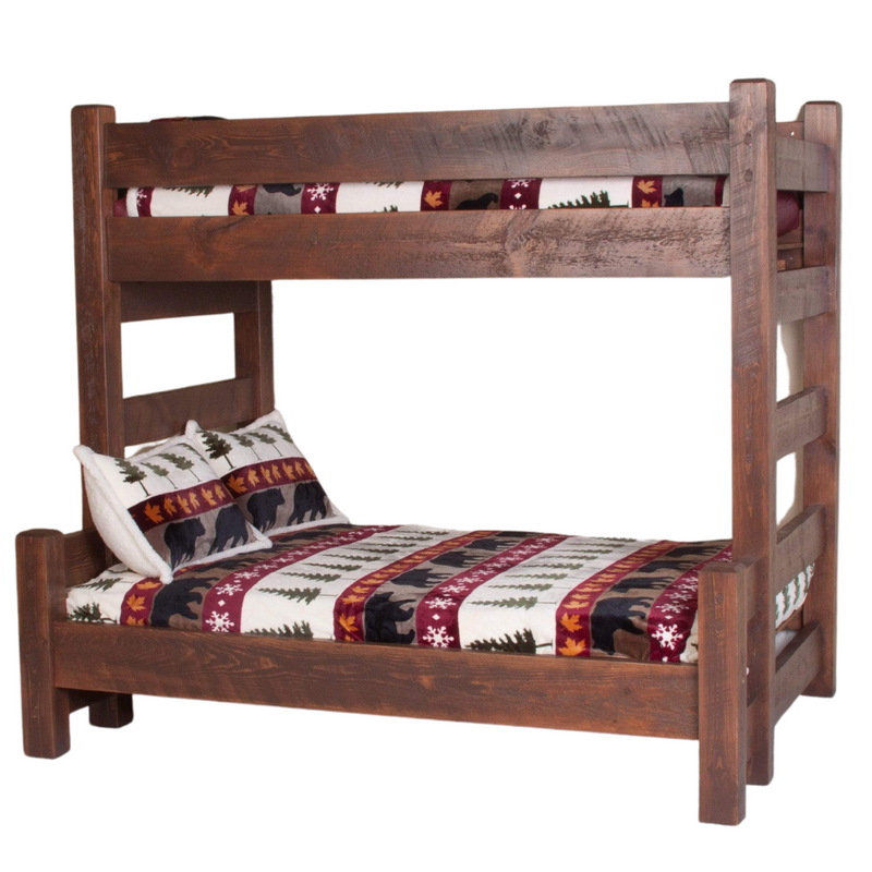 Viking Log Barnwood Rustic Bunk Bed