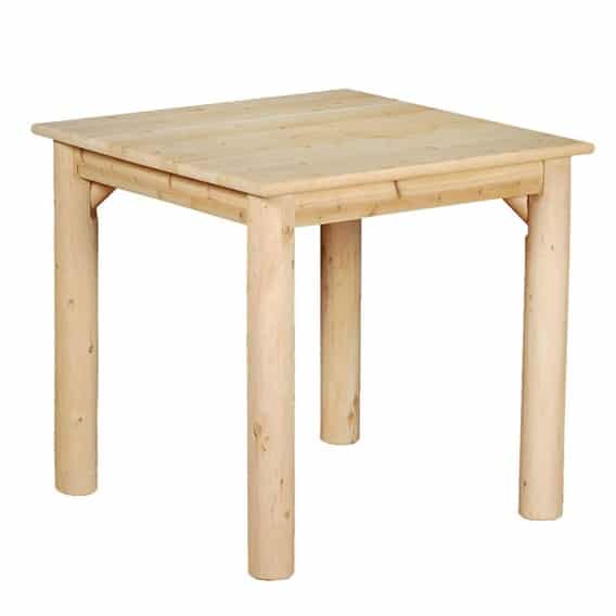 Rocky Top Rustic Cedar Log Square Pub Table - 36 inches