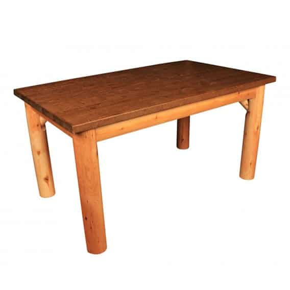 Rocky Top Rustic Cedar Log Rectangular Dining Table