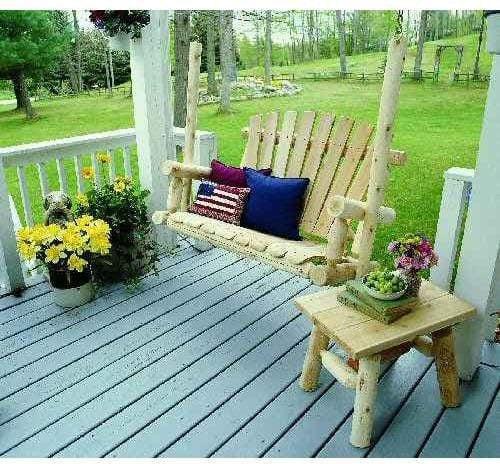 Lakeland Mills Cedar Log End Table-Rustic Furniture Marketplace